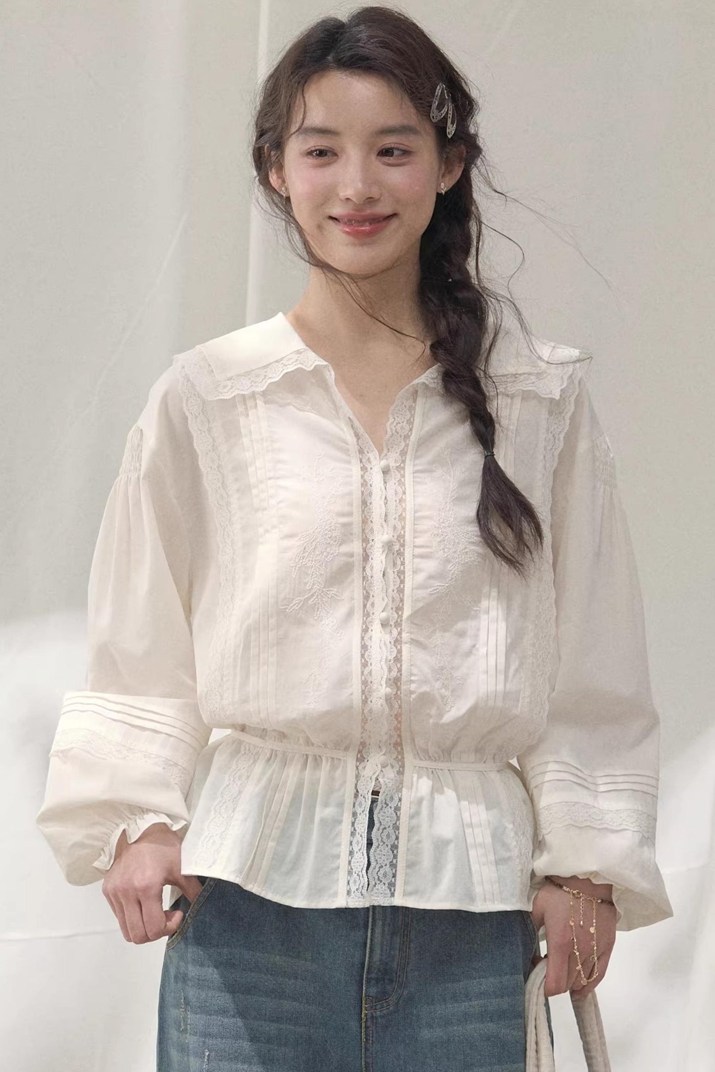 Navy Collar Breeze Shirt