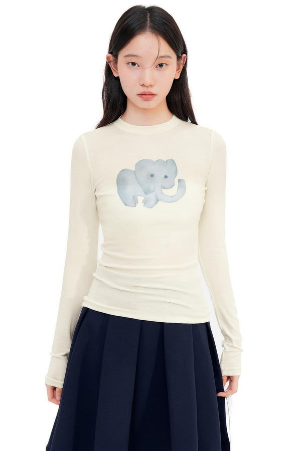 Round Neck Straight Shoulder Top