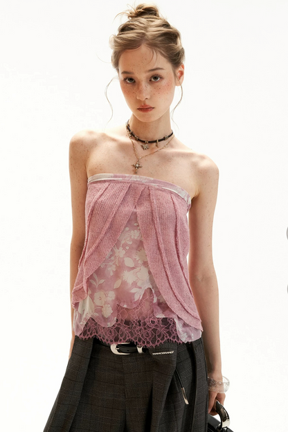 Lace Splicing Camisole Top