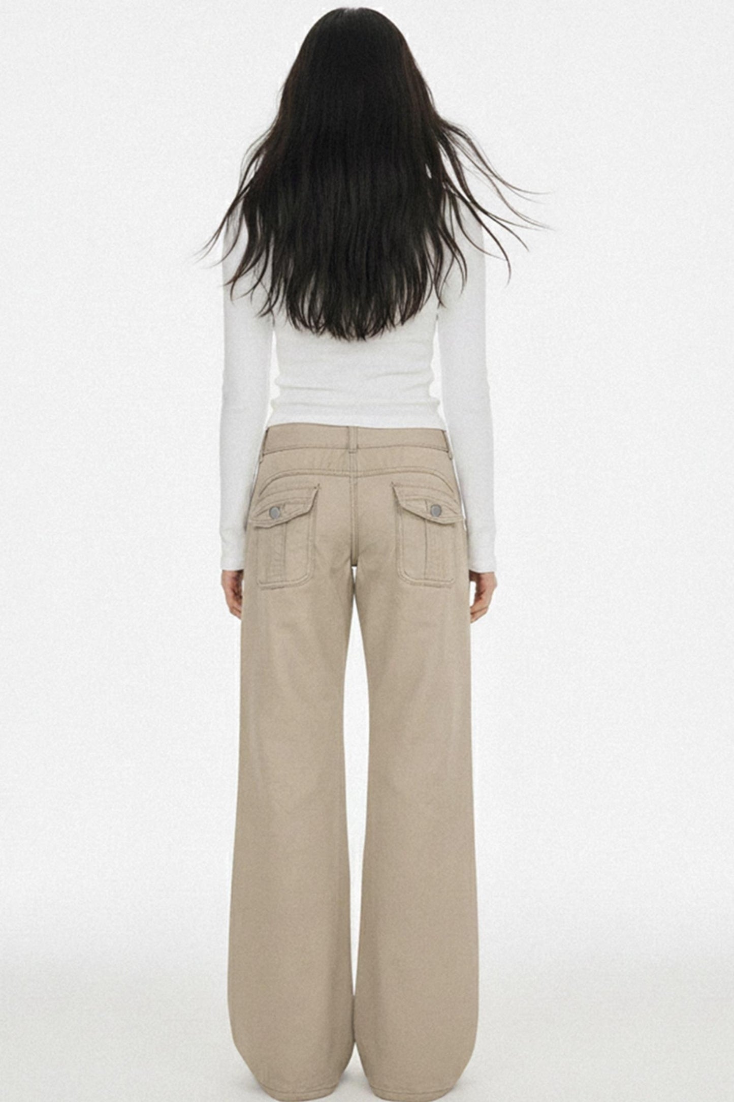 Retro Low-Waist Denim Pants