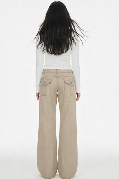 Retro Low-Waist Denim Pants