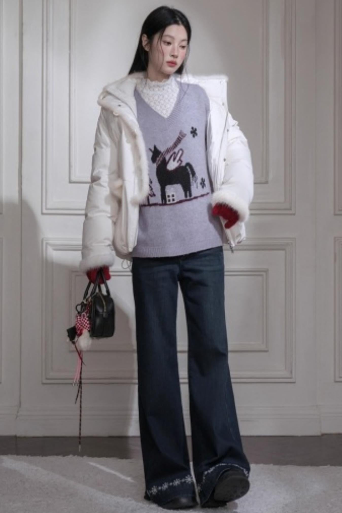 Snowy Night Wool Sweater