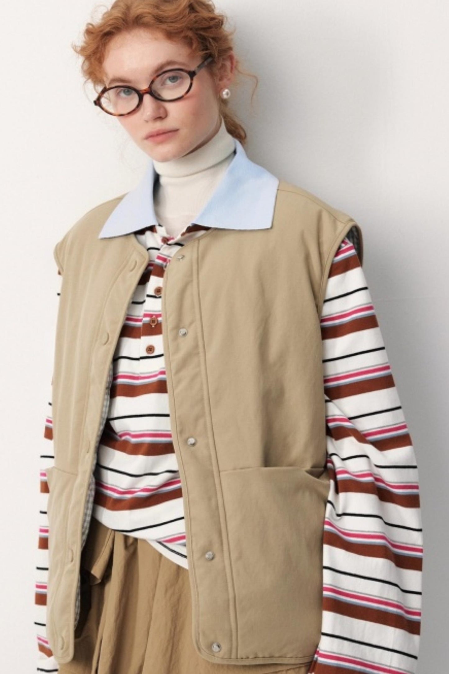 Reversible Plaid Down Vest