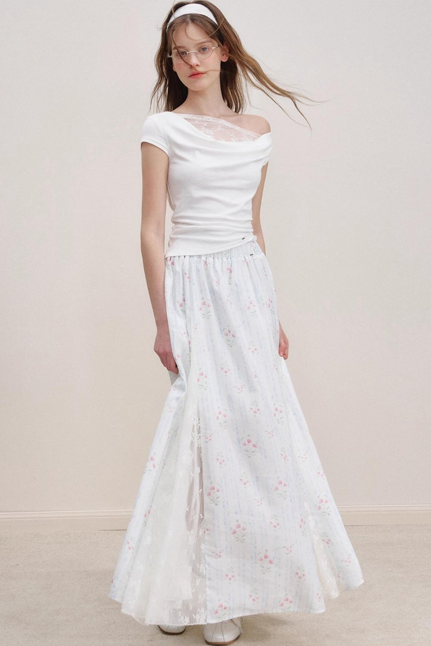 French Floral Lace Skirt