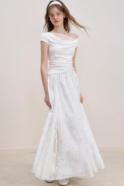 French Floral Lace Skirt