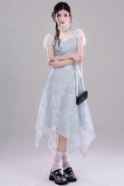 Frosty Green Lace Dress