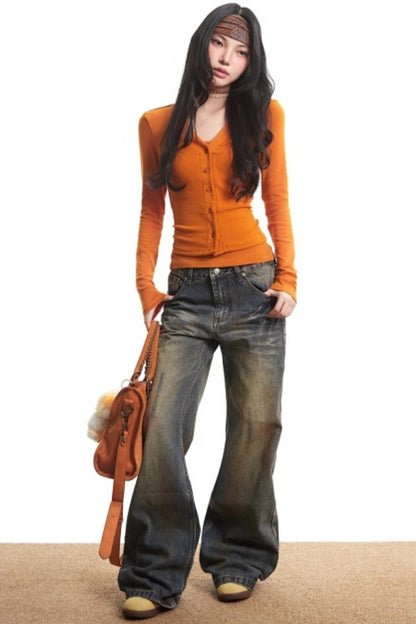 Pure Desire Orange Cardigan Top