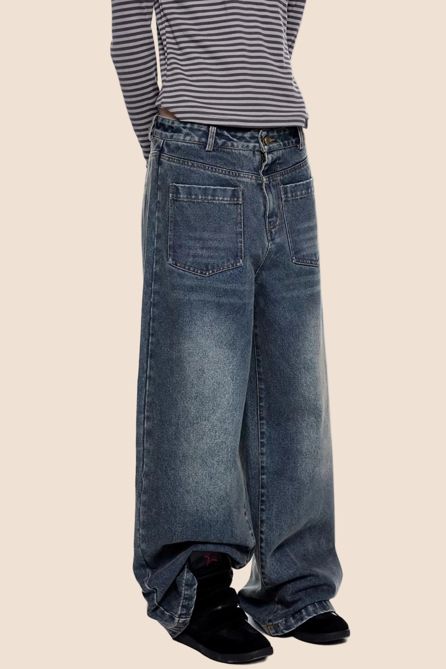 American Retro Wide-Leg Jeans