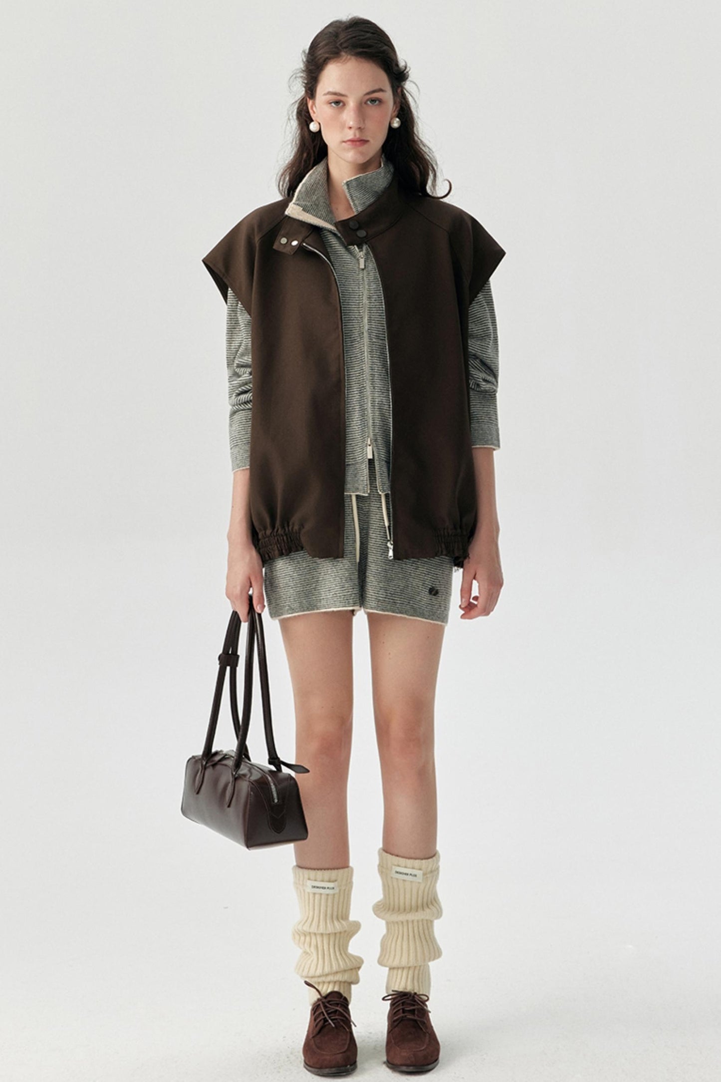 Casual Wide-Shoulder Layering Vest