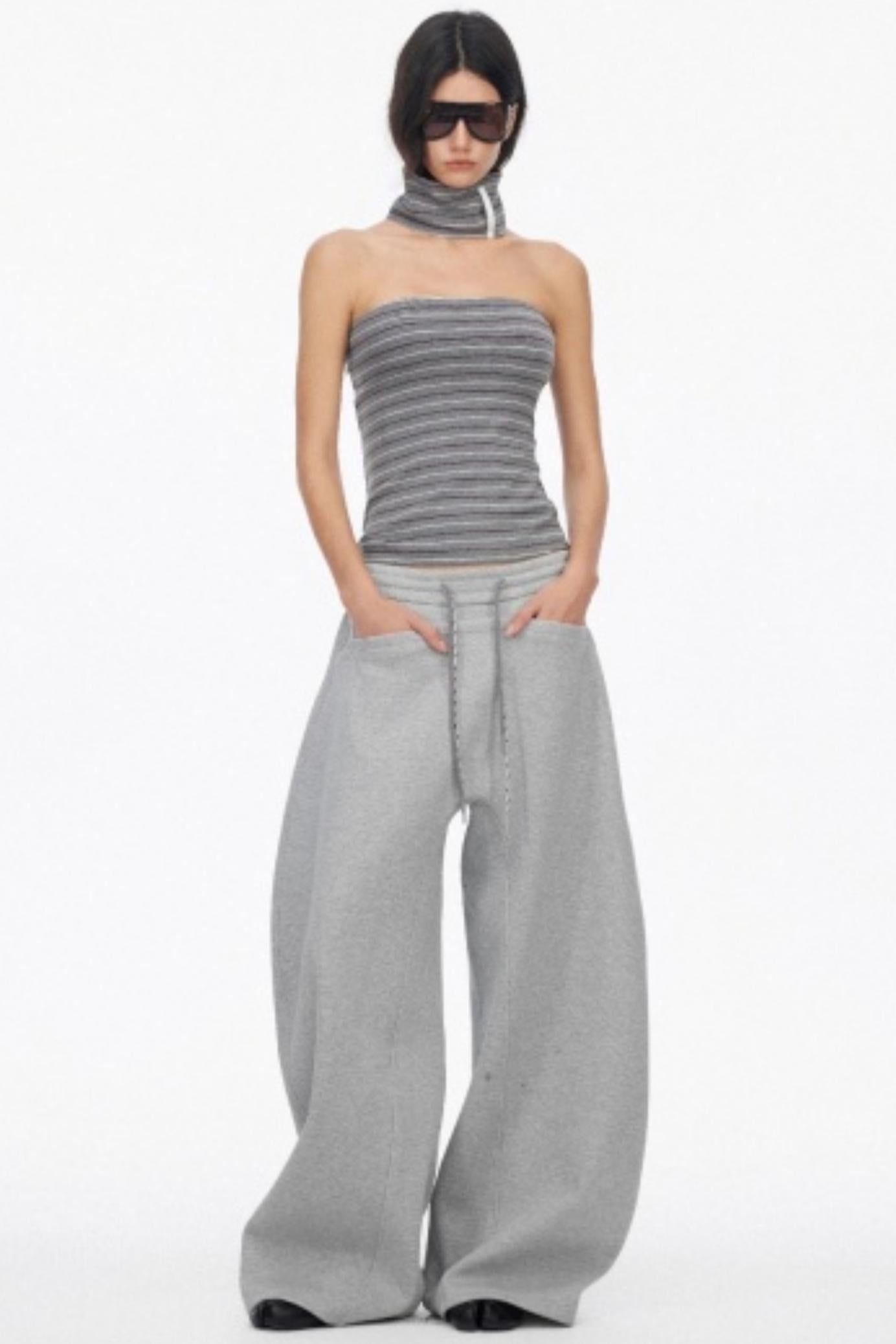 Classic Wide-Leg Fleece Sweatpants