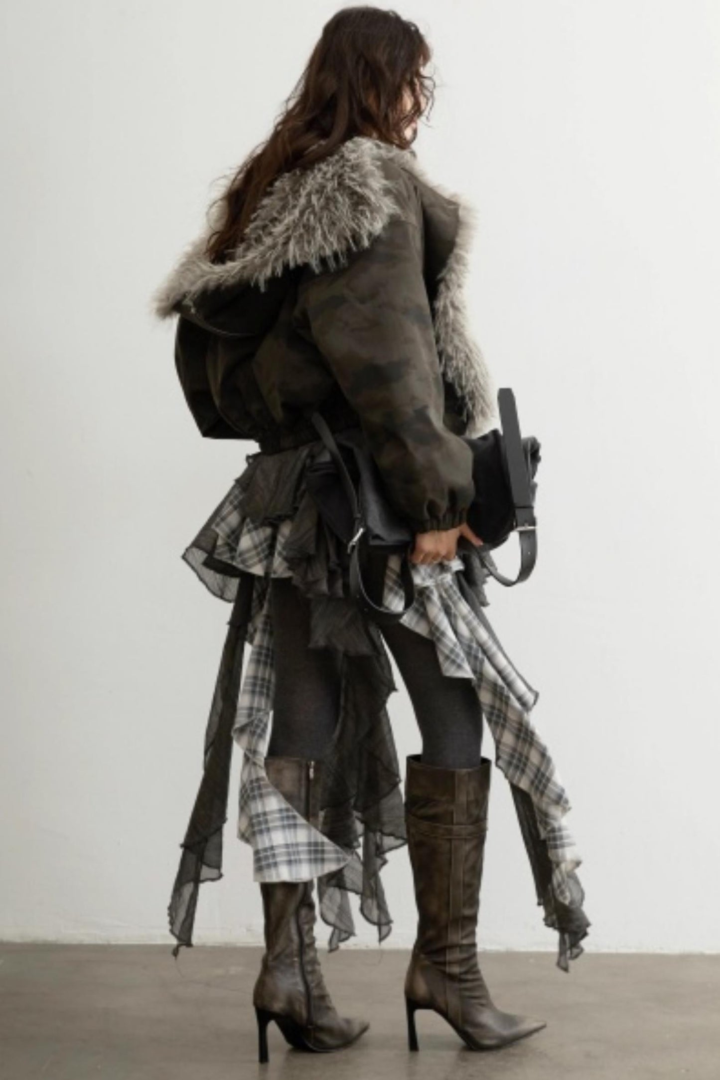 High-Waisted Aviator Jacket