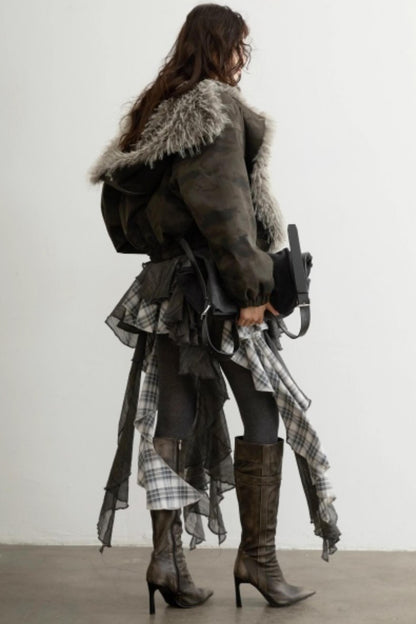 High-Waisted Aviator Jacket