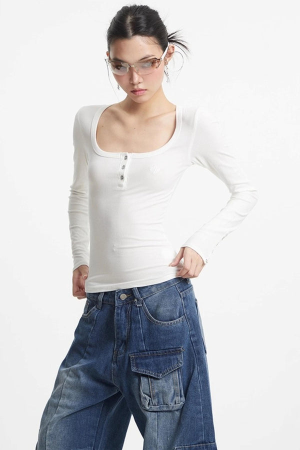 Stretch U-Neck Shirt