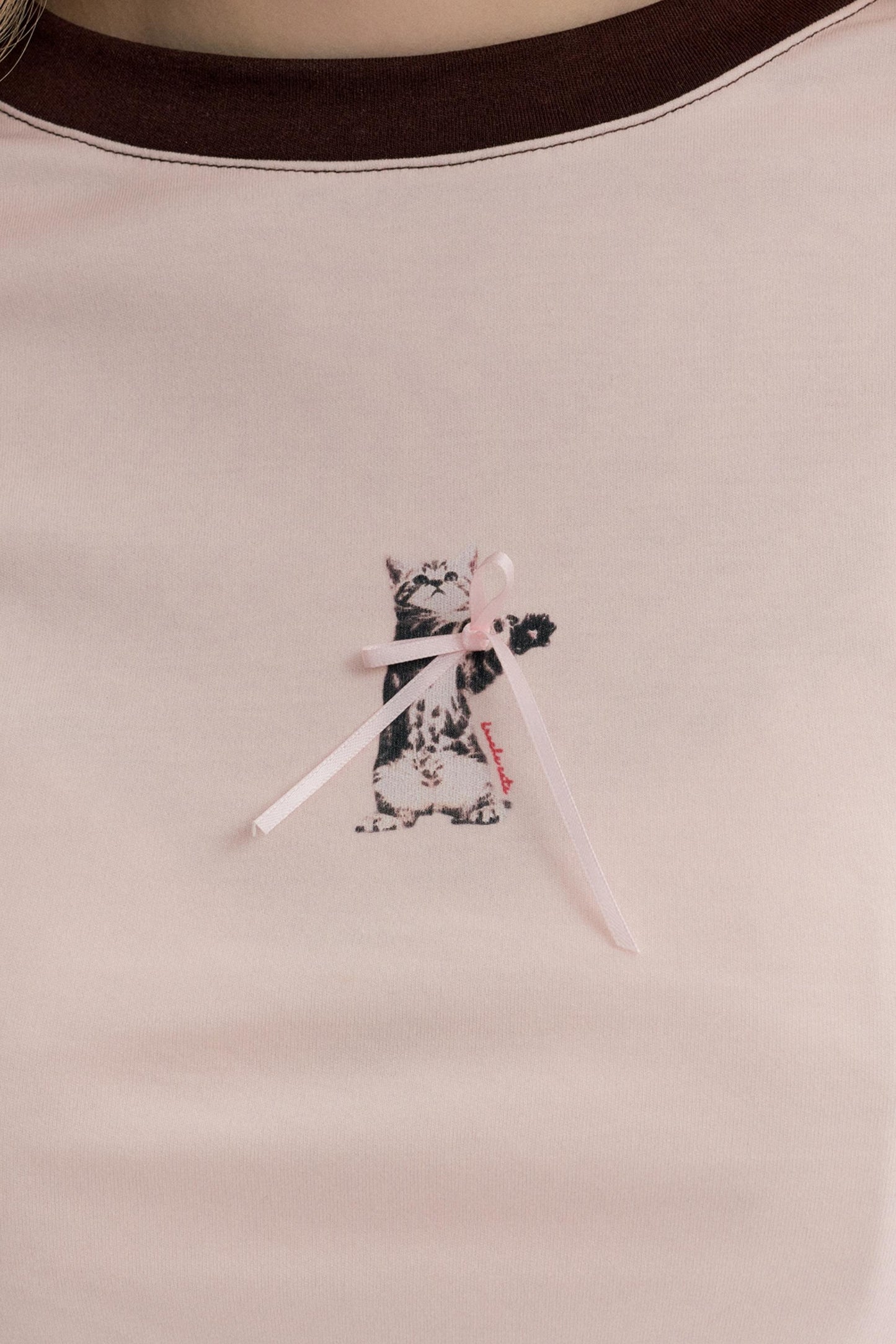 Rose Kitten Cotton Long Sleeve T-Shirt