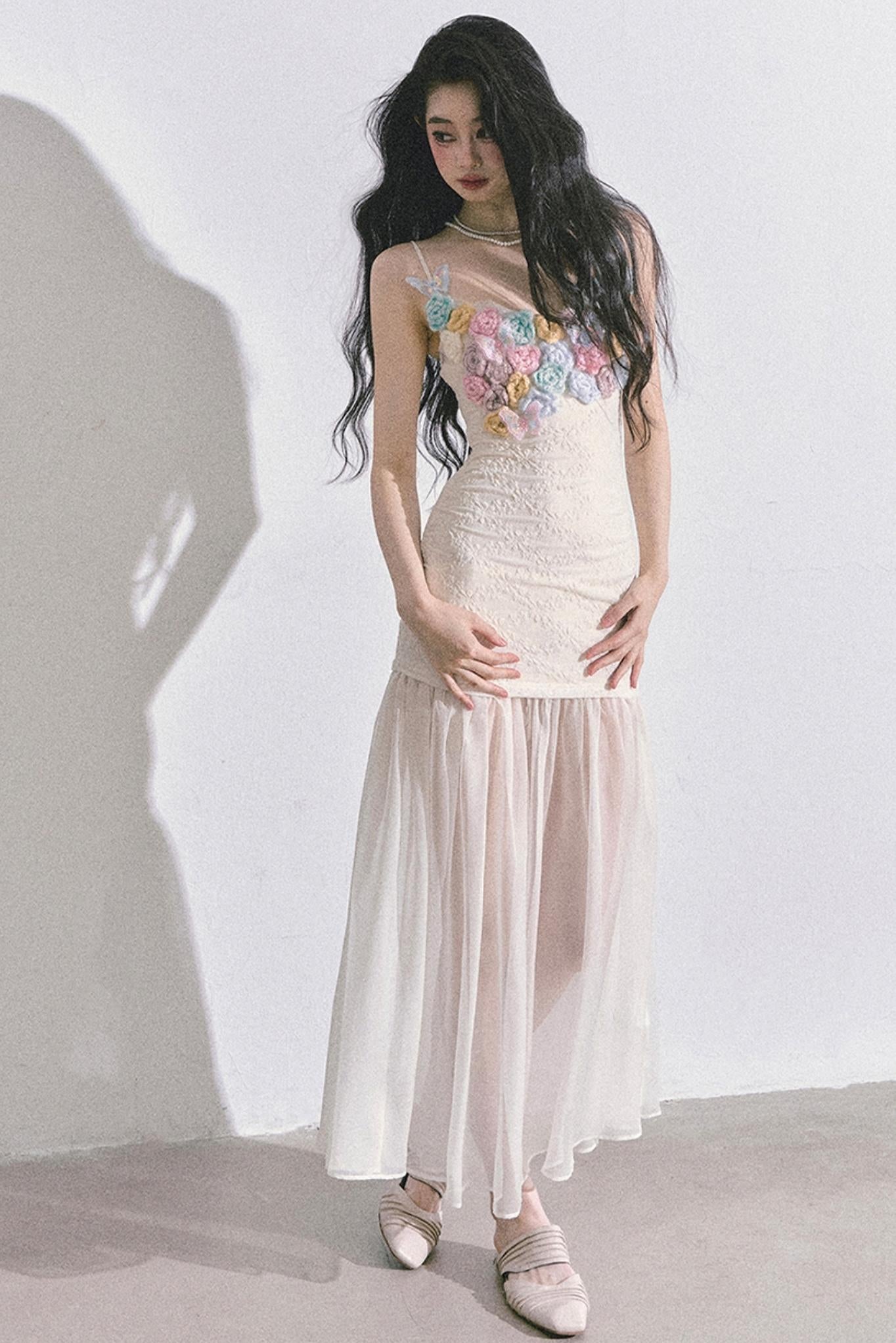 Autumn Floral Slip Dress Set-Up