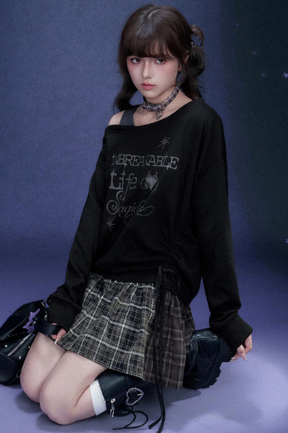 Dark Graffiti Sweatshirt Dress