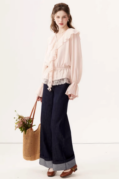 Tencel Ruffle Blouse