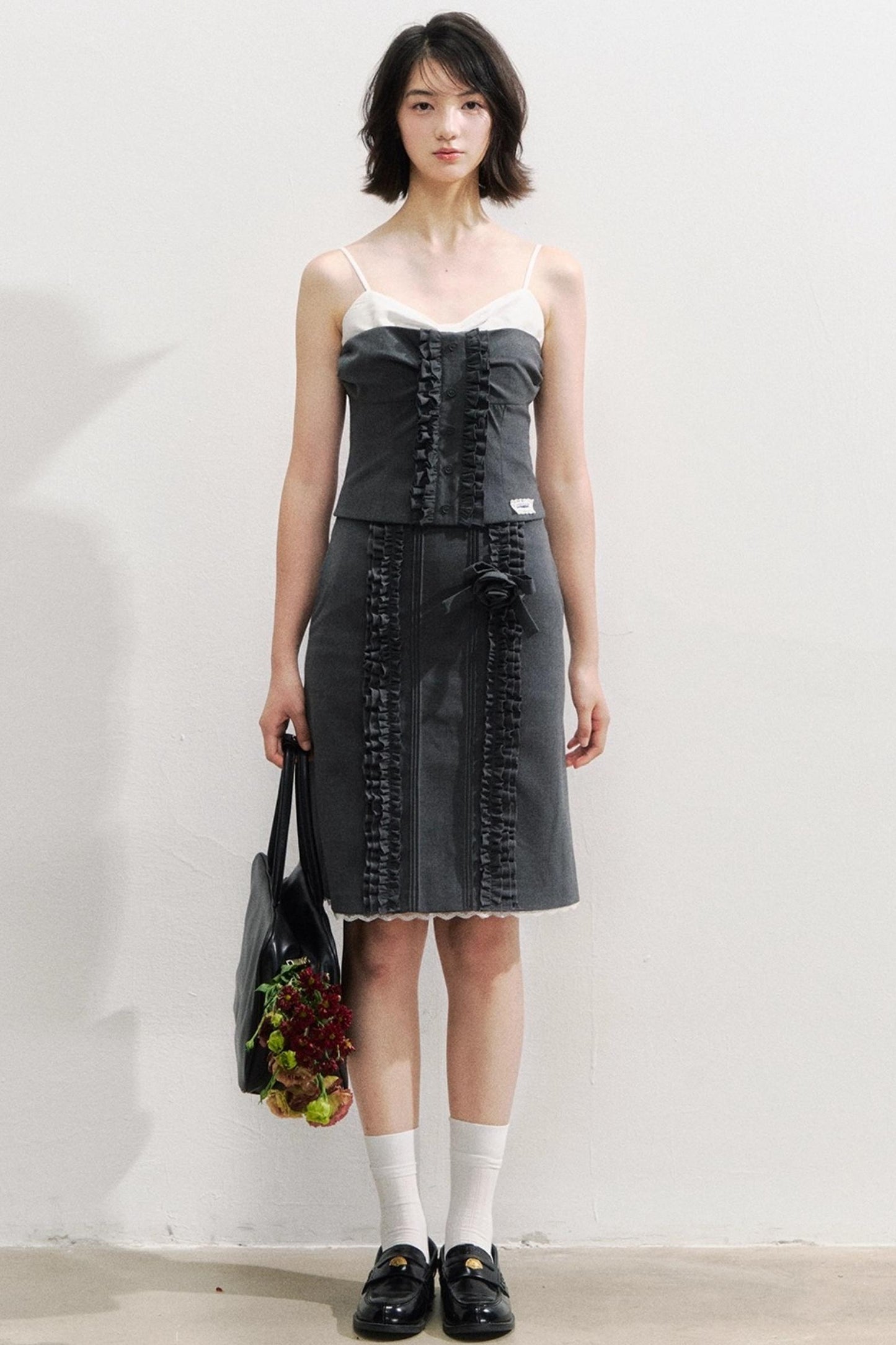 Vintage Lace Suspender Skirt Set-Up