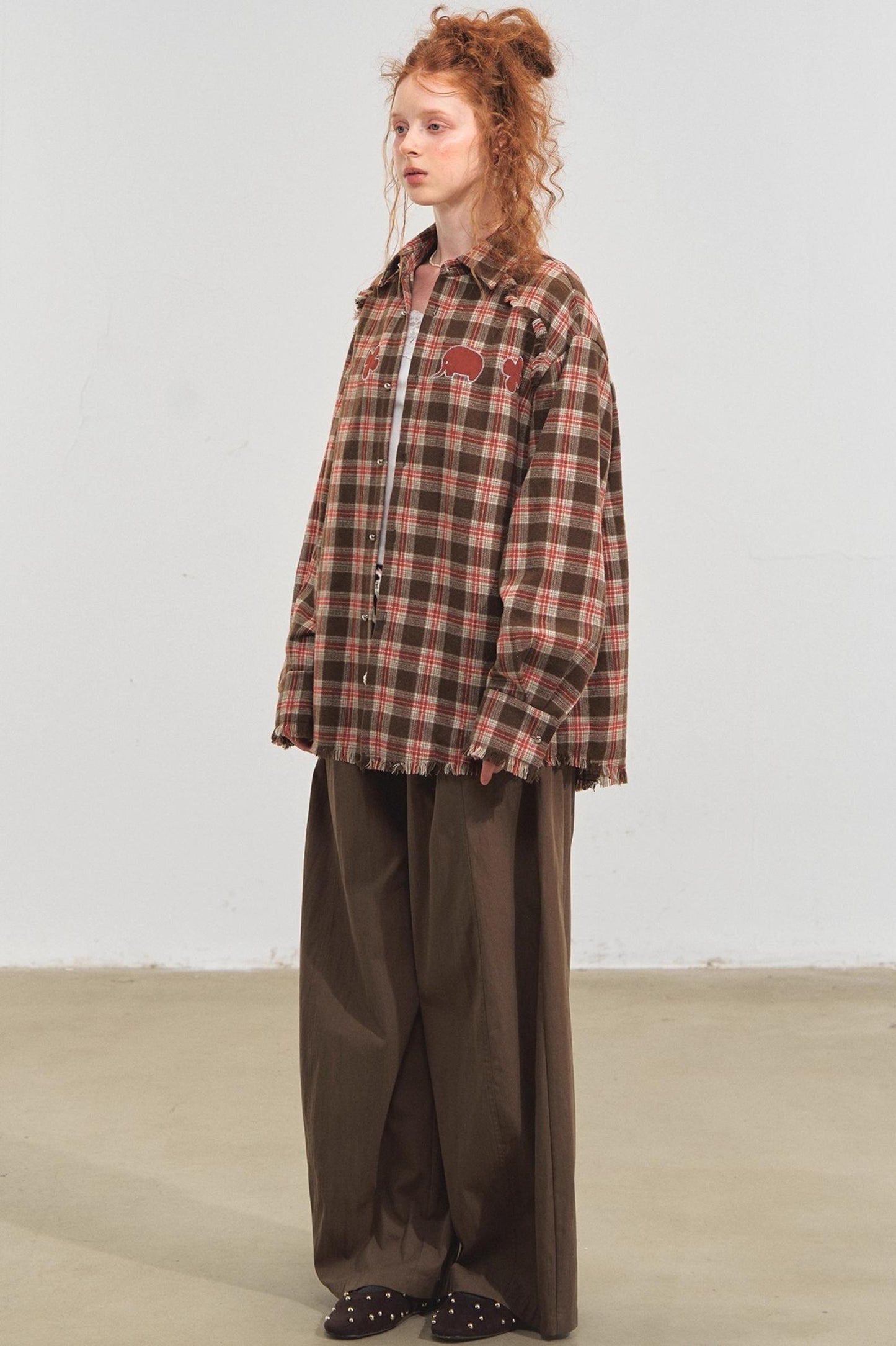 Wide-Leg Scimitar Pants