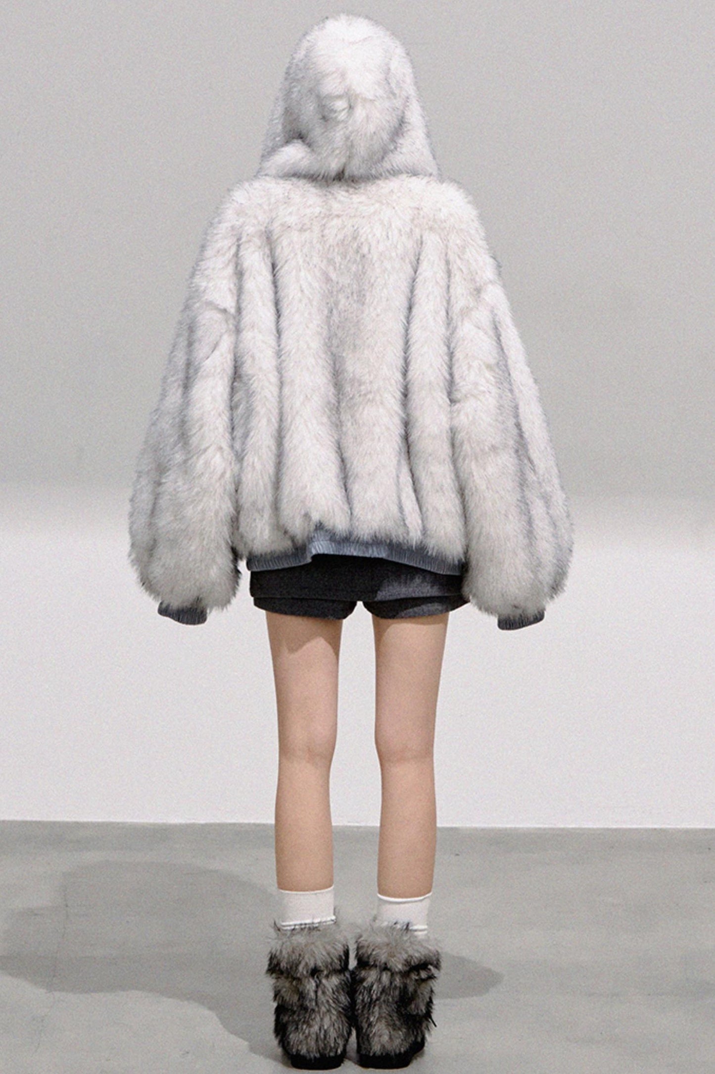 Glacier Blue Reversible Plush Jacket