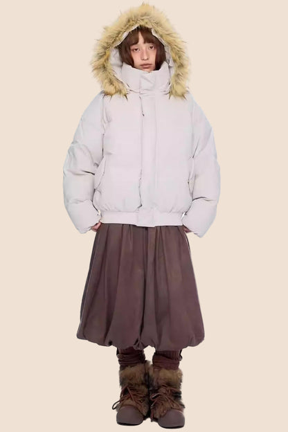 Retro Hooded Down Jacket