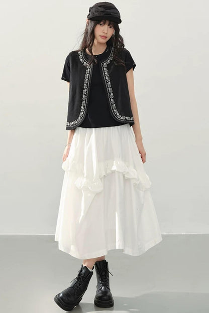 Gilet Vintage Ricamato Parigi
