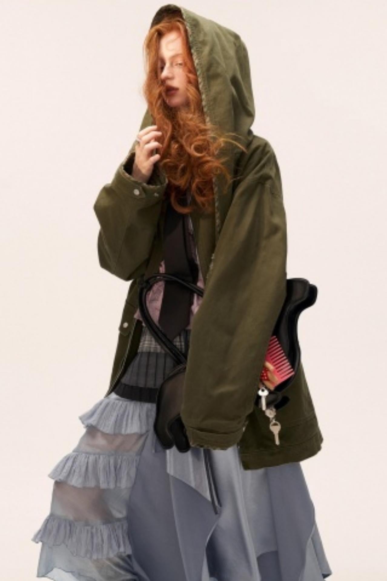 Vintage Distressed Frayed Cargo Jacket