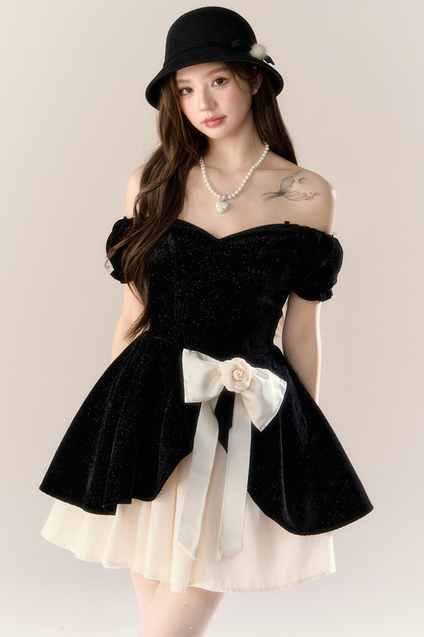 Midnight Camellia Dress