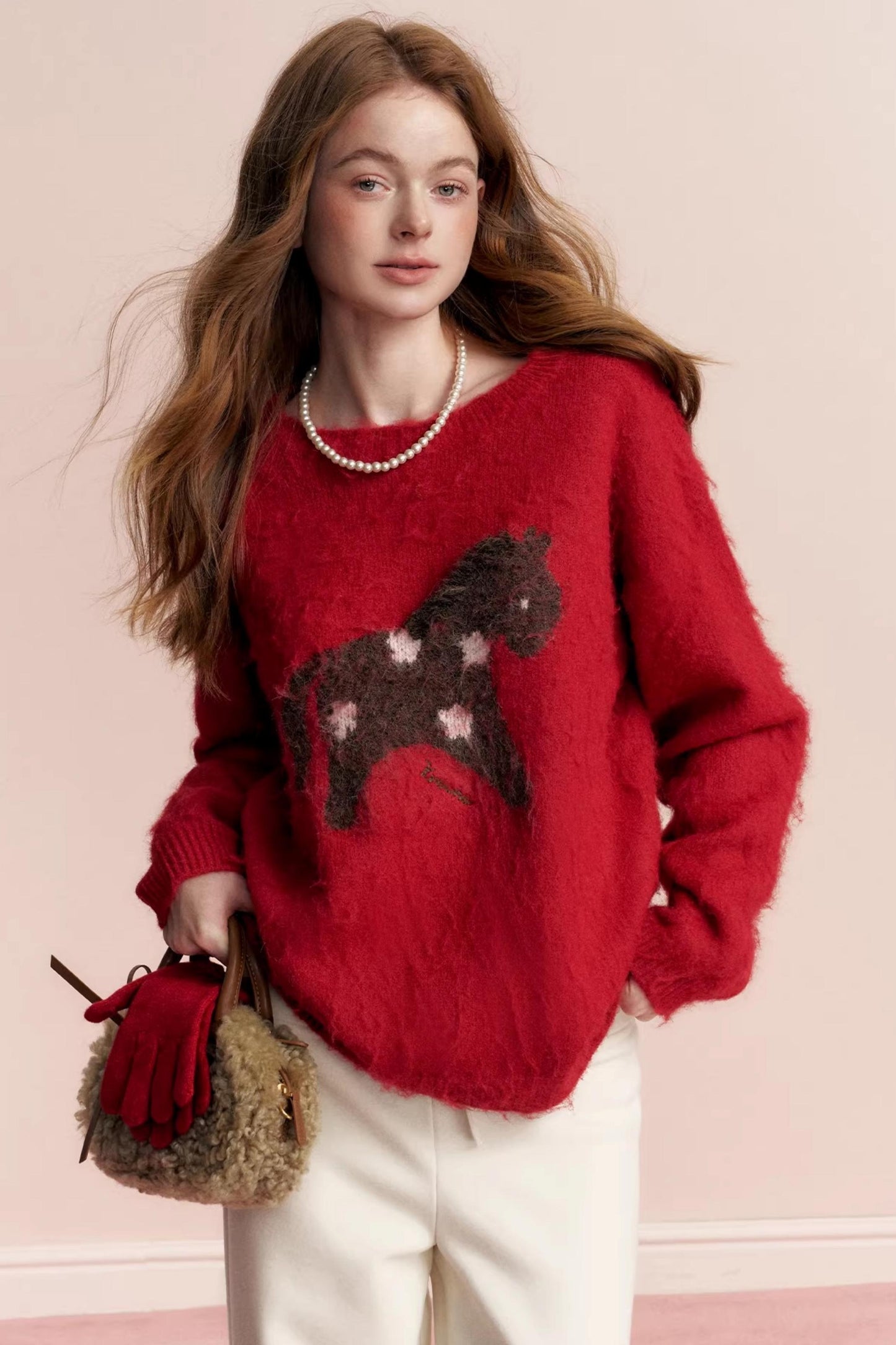 Floral Wool Jacquard Sweater