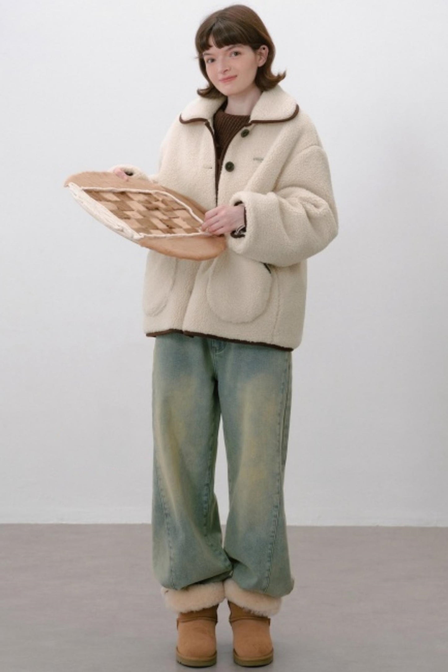 Blueberry Croissant Wool Coat