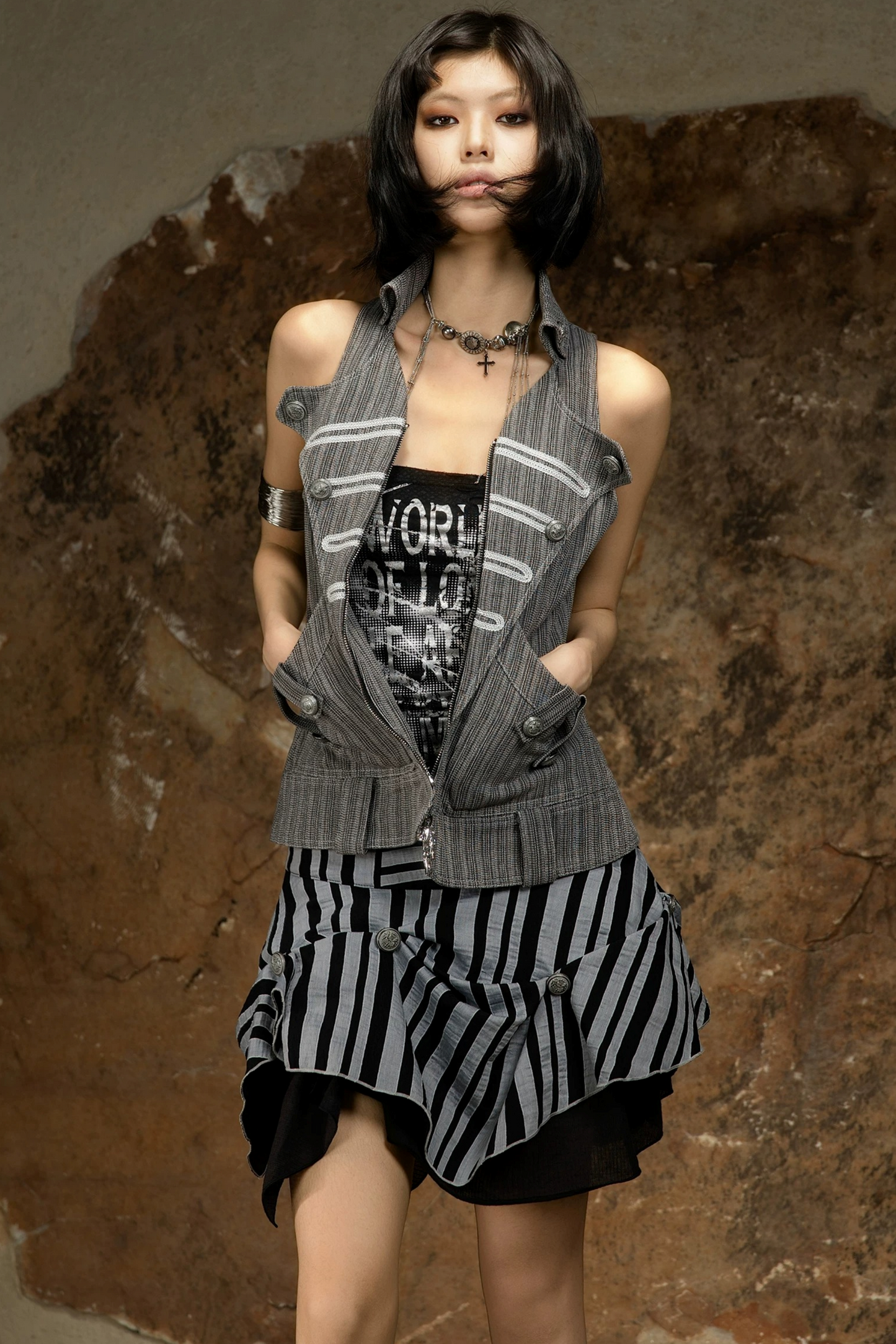 Sexy Retro Striped Skirt