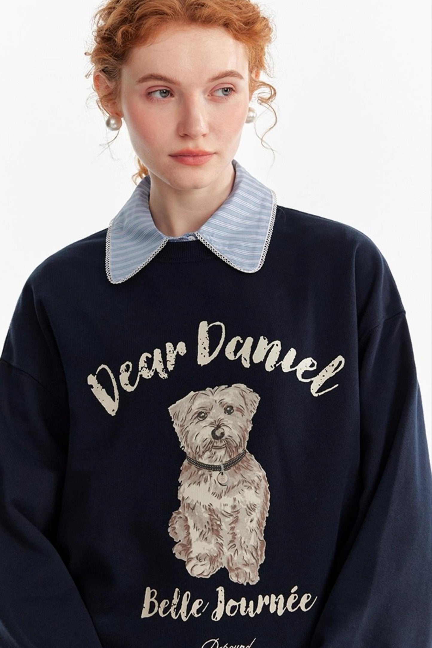 Fun Letter Print Long-Sleeved Sweatshirt