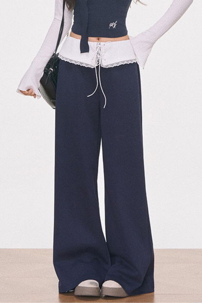 화이트 니트 원숄더 탑 셋업