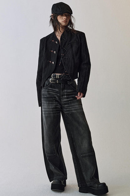 Whispers Gray Washed Jeans Pants