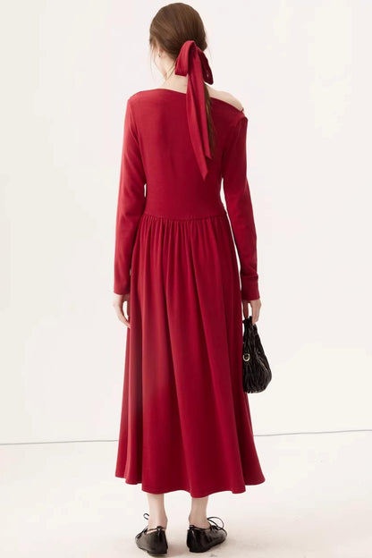 Off-Shoulder Knit Dress