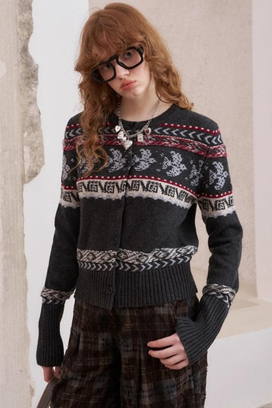 Flying Sparrow Button Knit Cardigan