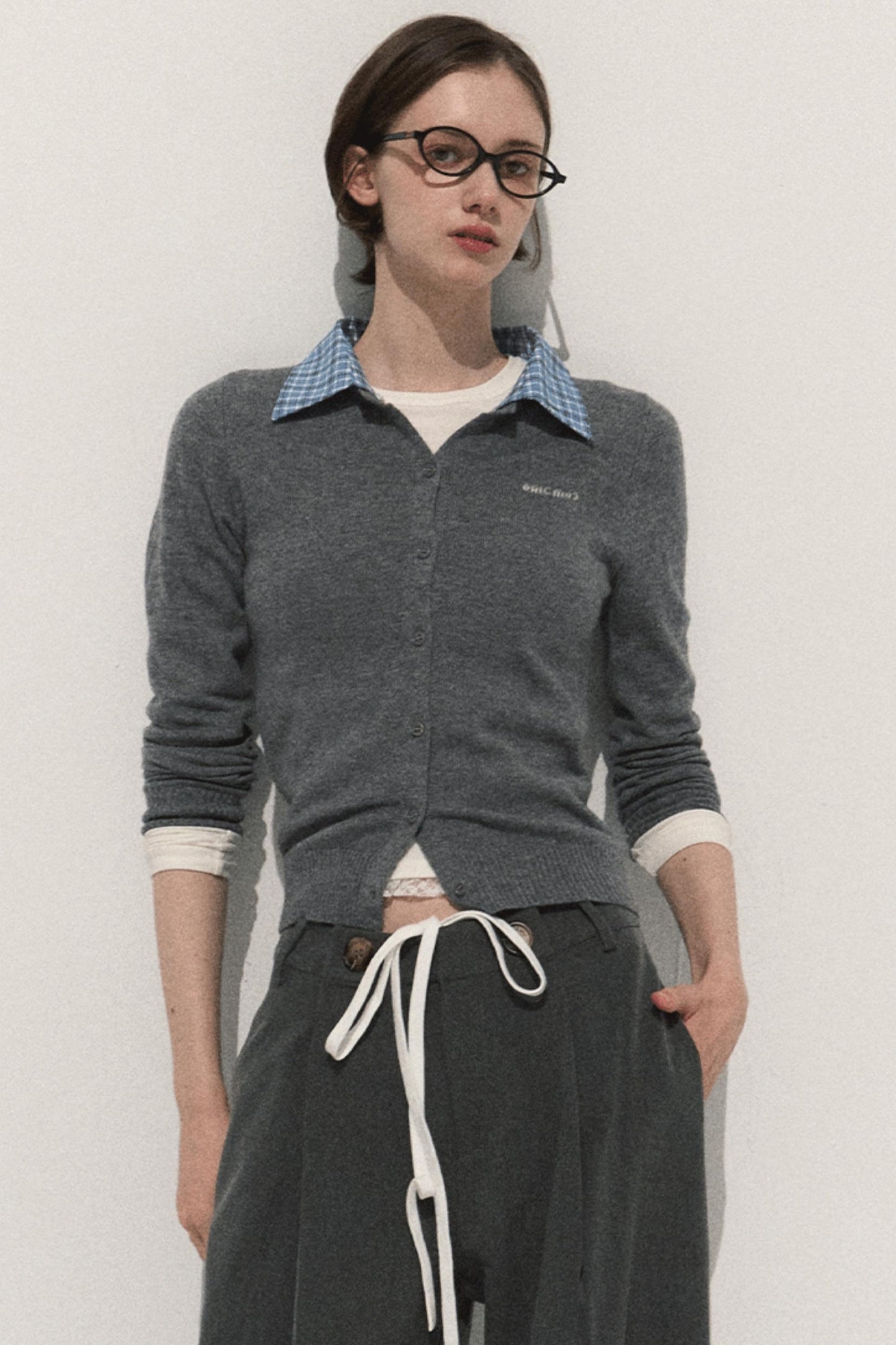 Linear Drape Slacks Pants