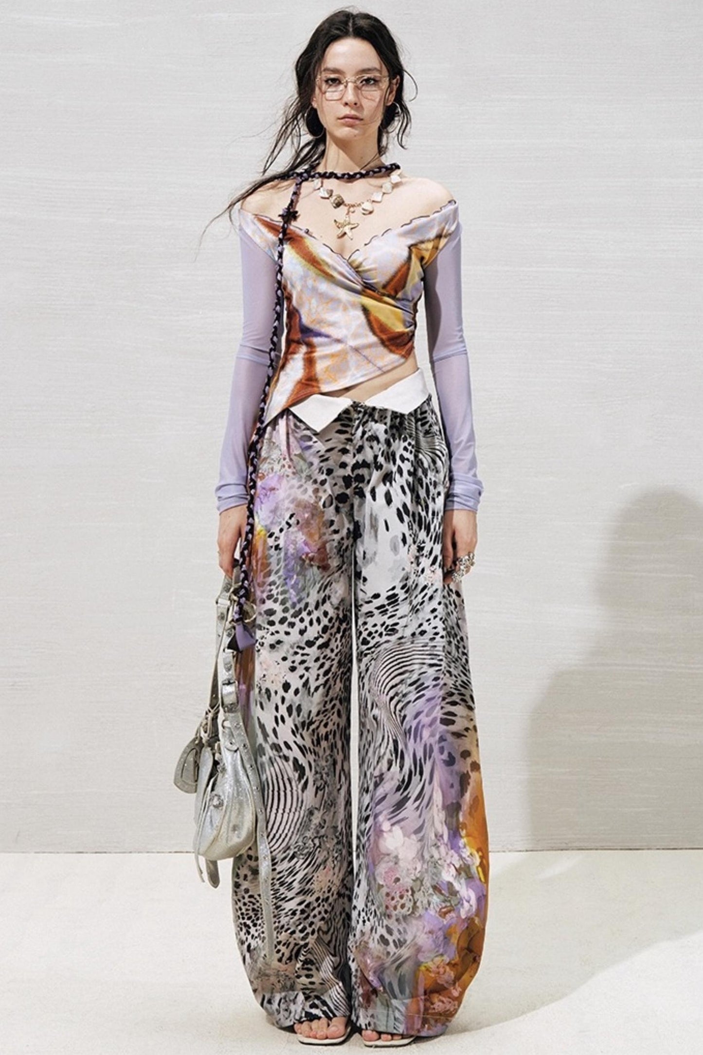 Garden Impression Leopard Print Pants