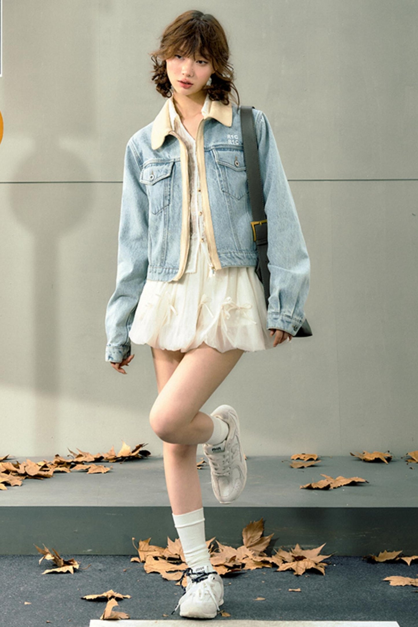 Light Blue Suede Denim Jacket