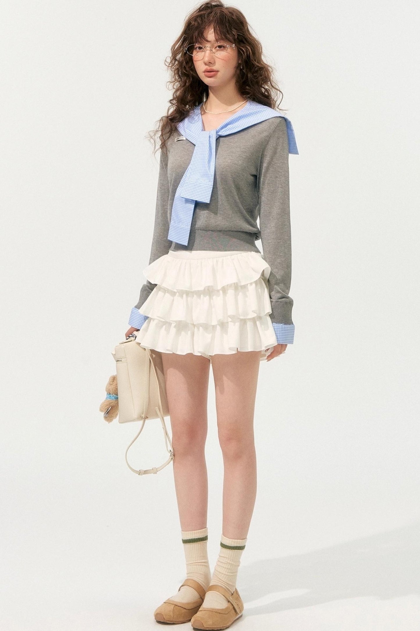 Vintage V-Neck Long Sleeve Top