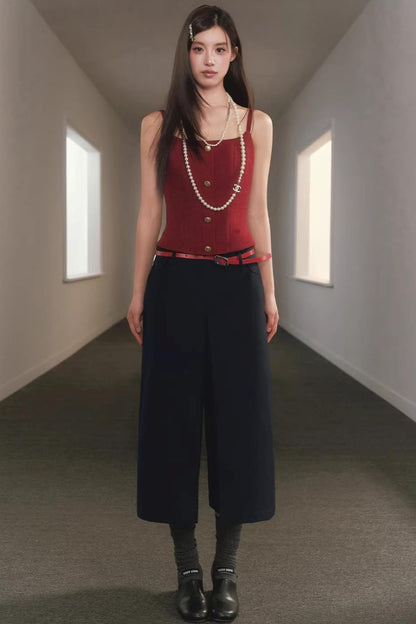 Pleated Wide-Leg Pants