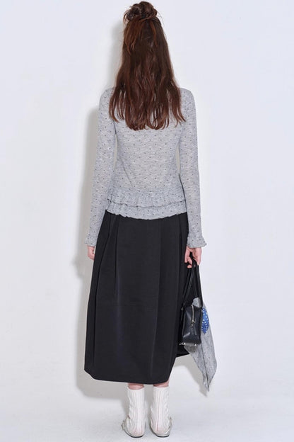 Romantic Polka Dot Long-Sleeved T-shirt