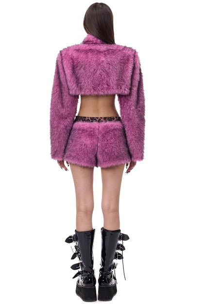 Pink Leopard Ultra-Short Skirt Pants