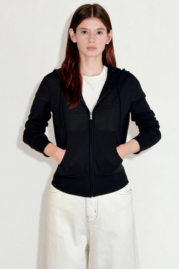 Soft Wool Hooded Sweatshirt