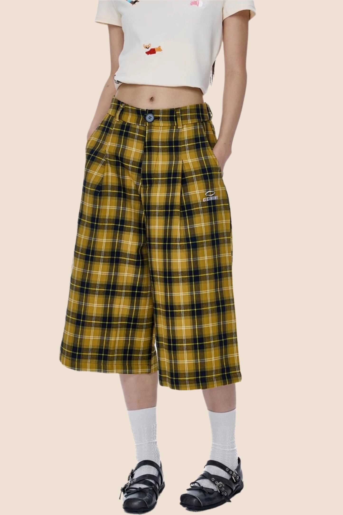American Plaid Cropped Pants