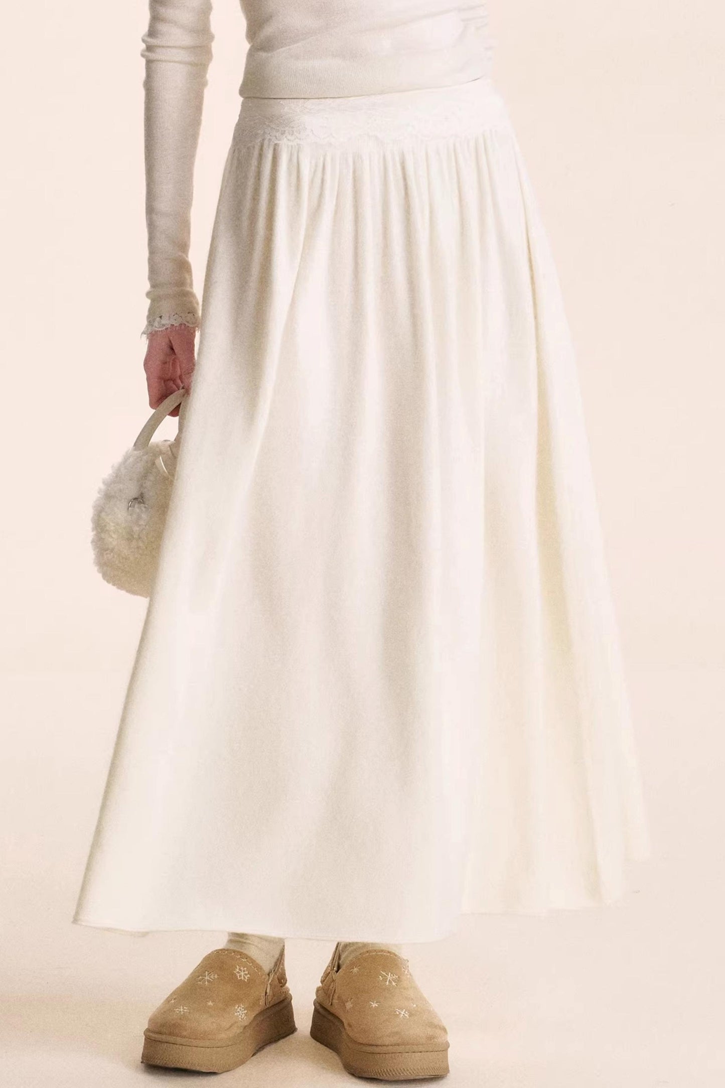 Romantic Lace Knit Skirt