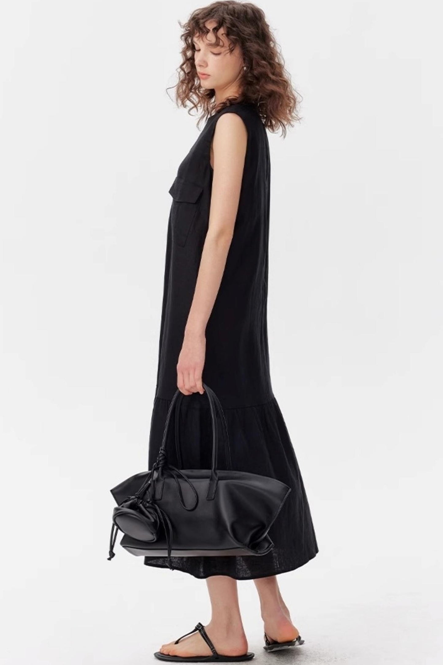 Flare Hem Maxi Dress