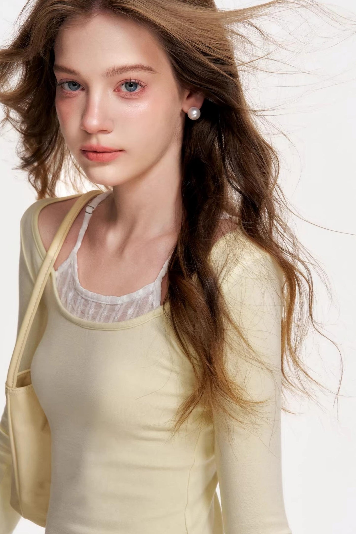 Custom-Dyed Wool Lace Top