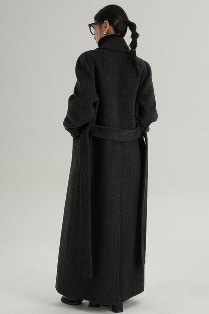 Woolen Long Silhouette Dress