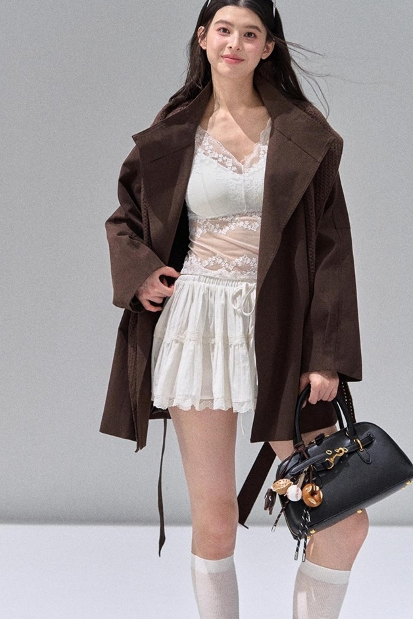 Vintage Woolen Trench Shawl Jacket